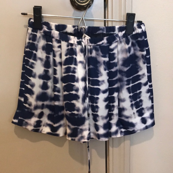 Haute Hippie blue and white tie dye shorts - Picture 1 of 3